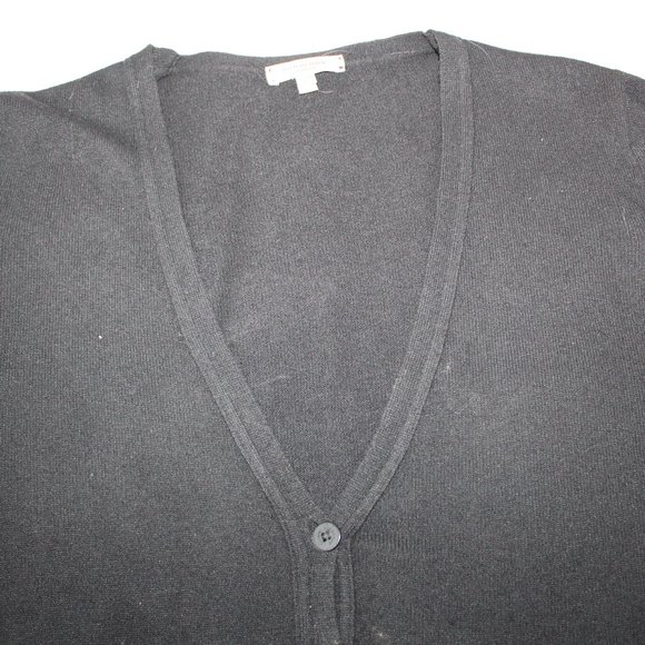BURBERRY LONDON BLACK CARDIGAN WITH NOVA CHECK ELBOW PATCH SIZE S - Picture 5 of 9